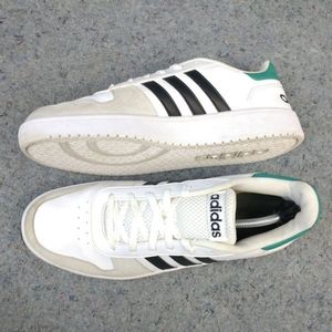 Adidas Hoops 2.0 Mens Shoes Size 11 Sneakers Low Top White Suede EE7799